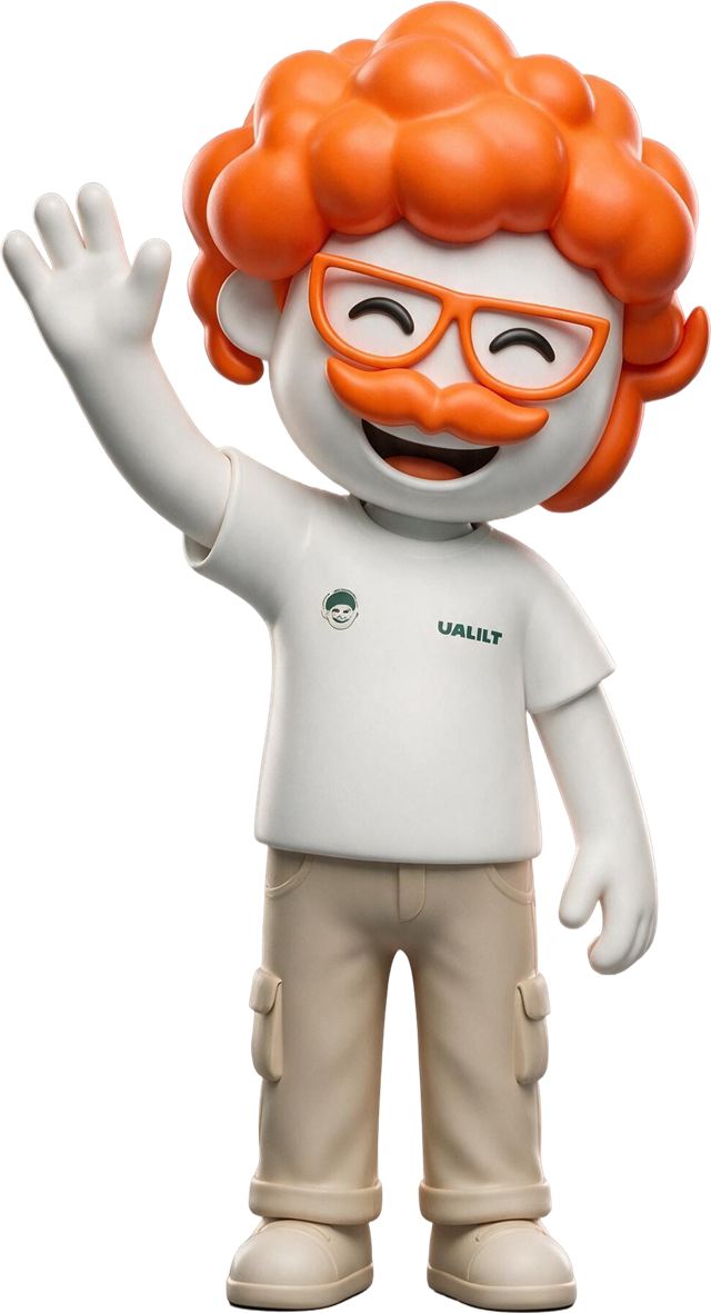 Vault mascot waving